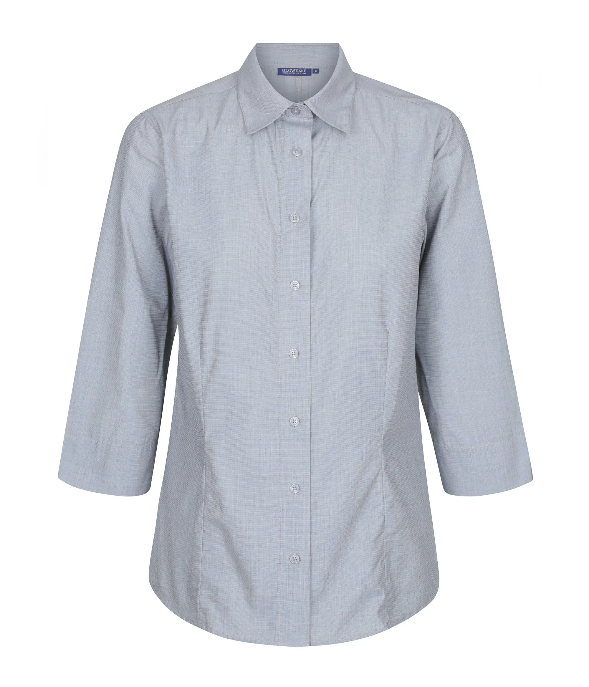 1253WHS End On End Short Sleeve Casual Slim Fit Shirt