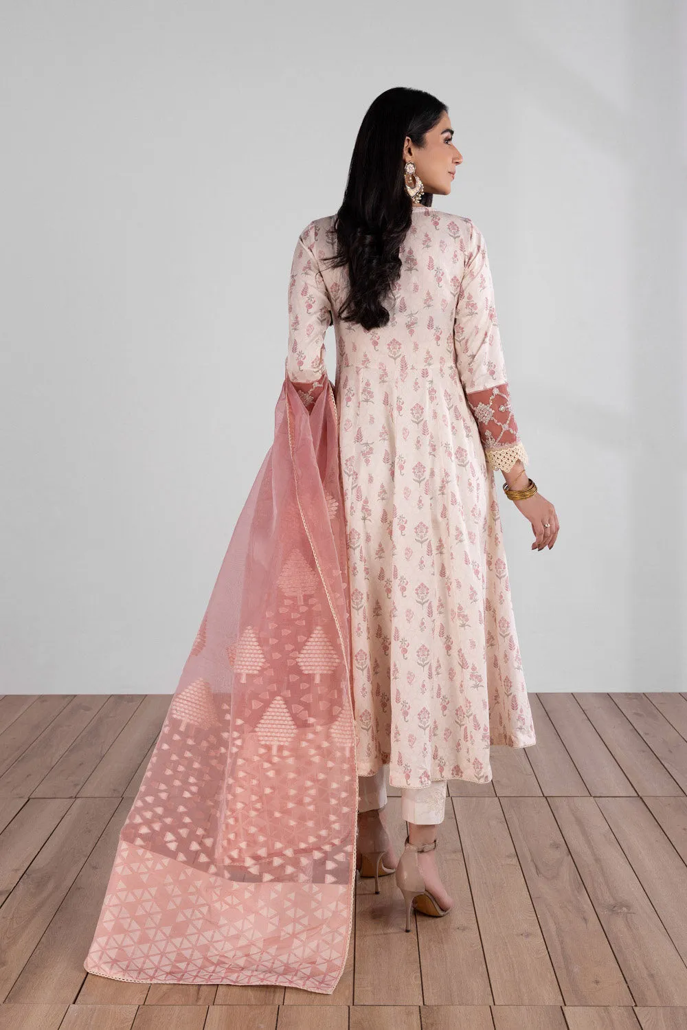 2 Piece - Embroidered Cotton Suit
