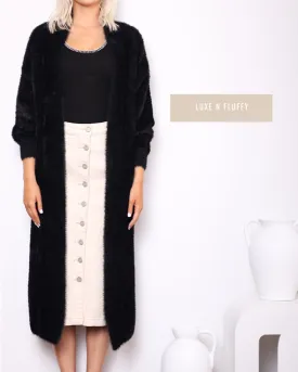Cardigan Longline Silky Feel