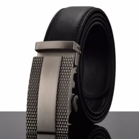 Classy Men Belt Metal Pattern