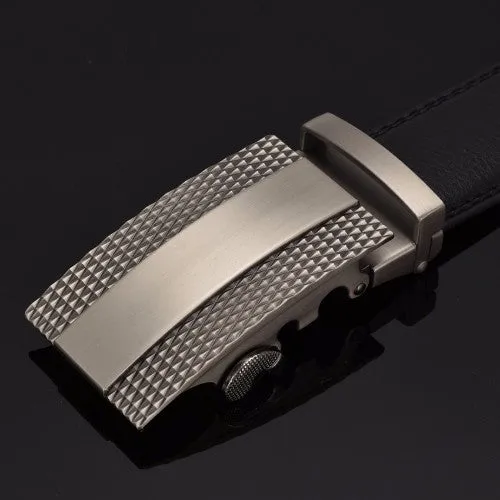Classy Men Belt Metal Pattern