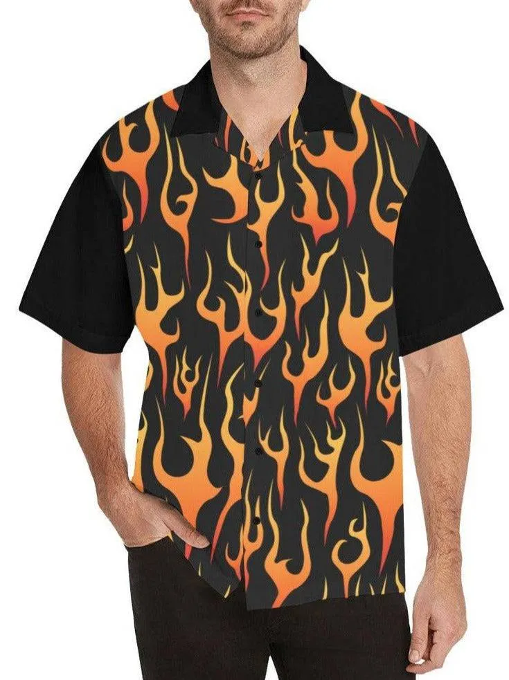 Flames Button Up Shirt