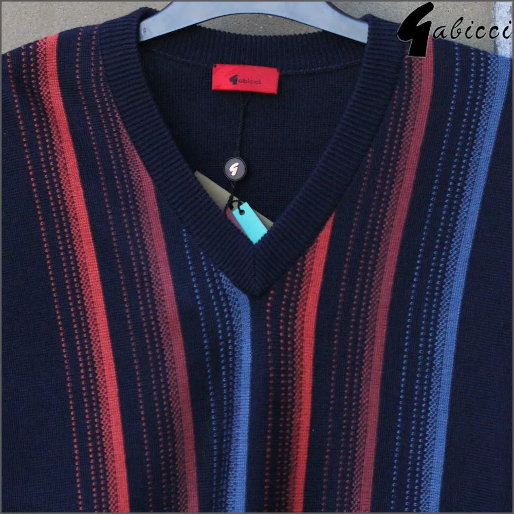 Gabicci M10 Navy Pattern V Neck<>