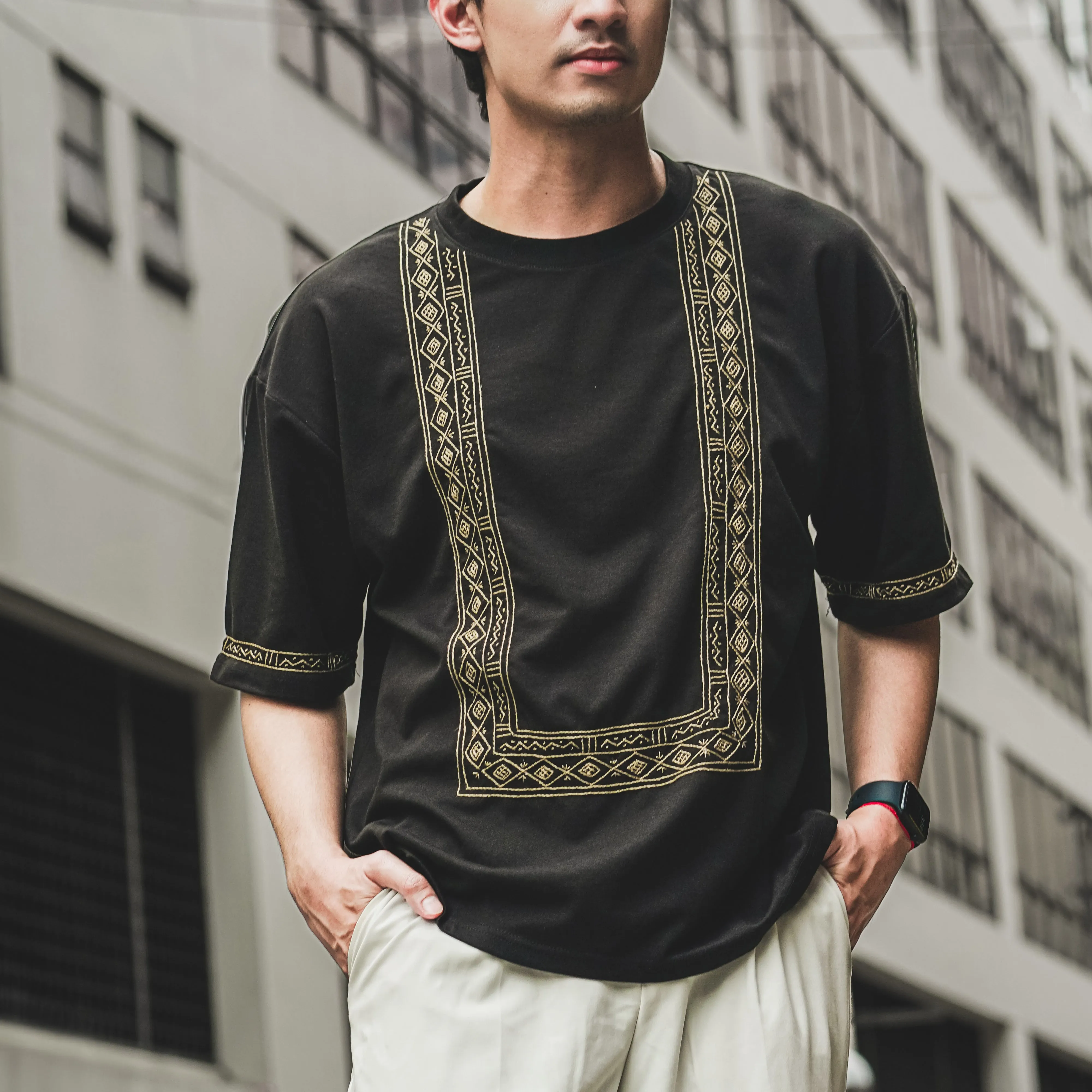 Hand Embroidered Oversized Shirt