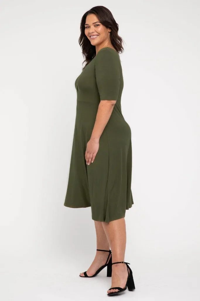 Harmony Dress - Dark Olive