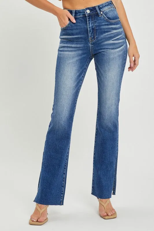 High Rise Raw Hem Straight Leg&nbsp;