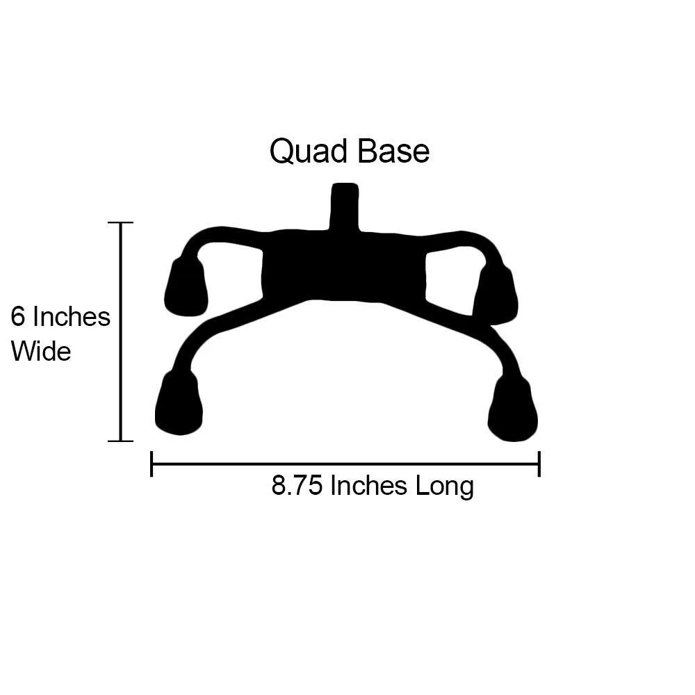 Island Way Designer Convertible Quad Base Walking Cane with Comfort Grip - Adjustable Shaft