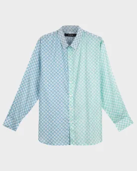KIKUYU II SHIRT IN BLUE, MINT AND LIGHT BLUE
