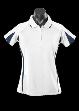 Ladies Eureka Polo White/Navy