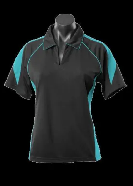 Ladies Premier Polo Black/Teal