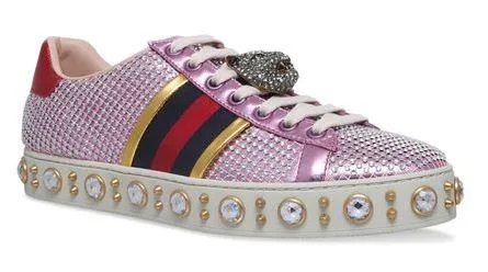 Leather New Ace Jewel Sneakers