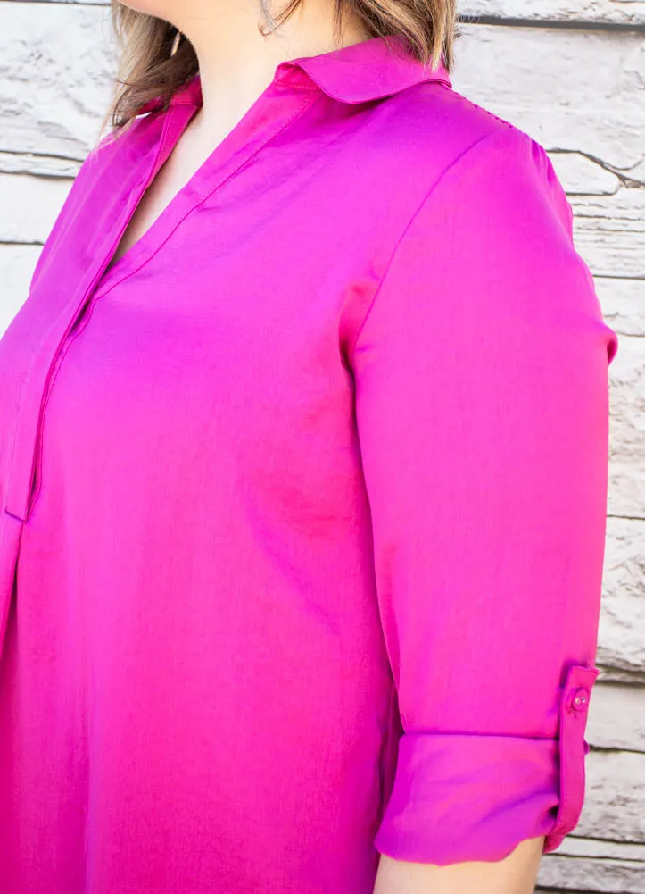 LSLV Airflow Blouse in Orchid by Renuar