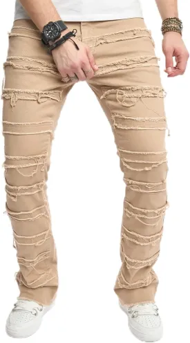 Men's High Rise Straight Wide Leg Y2K Fashion Stacked Slim Fit Boyfriend Jeans