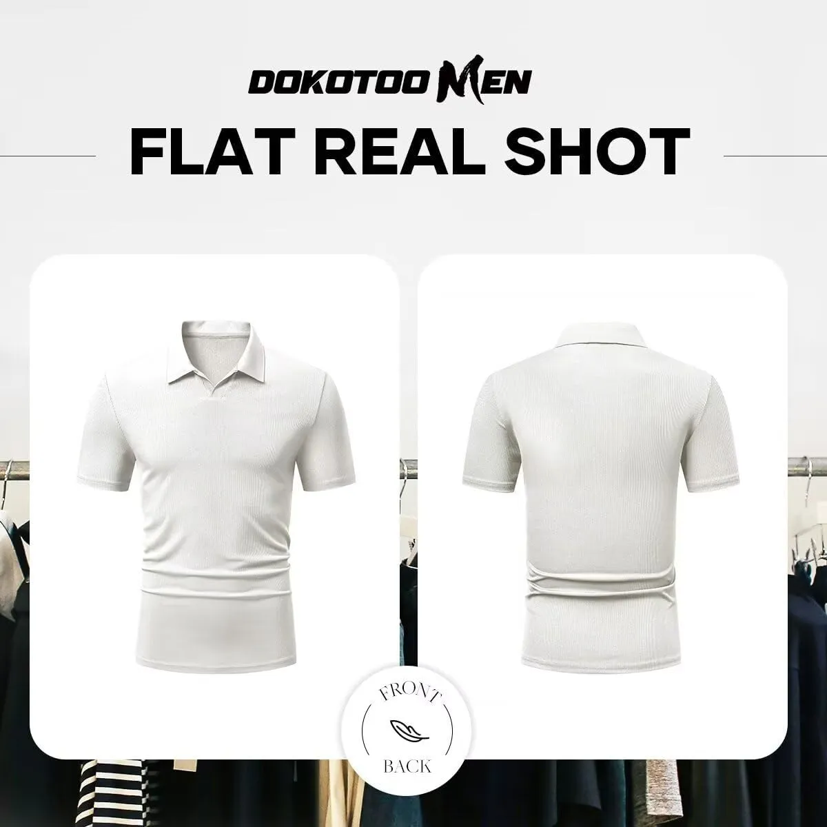 Mens Polo Shirts Short Sleeve V Neck Summer Polo T Shirts Casual Slim Fit Ribbed Textured Golf Shirts