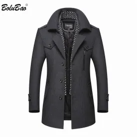 New BOLUBAO Men Winter Wool Coat