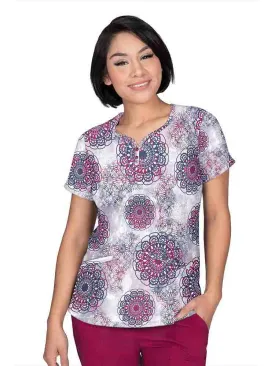 Premiere by Healing Hands Women's Isabel Print Top | Dreamy Lace
