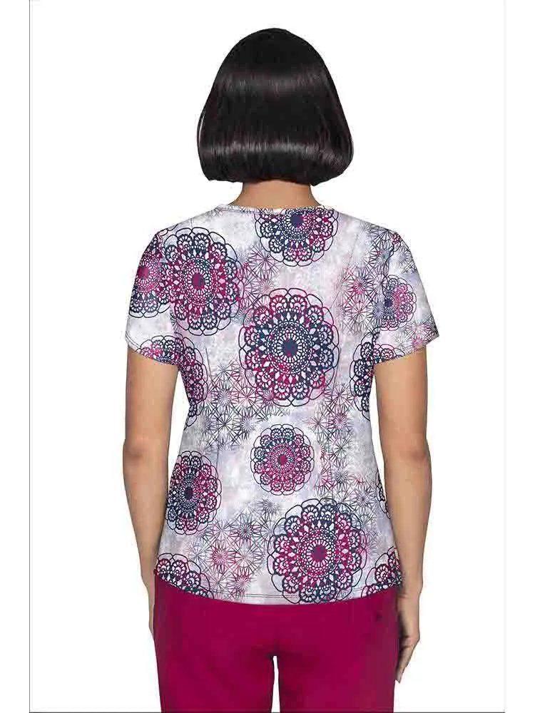 Premiere by Healing Hands Women's Isabel Print Top | Dreamy Lace