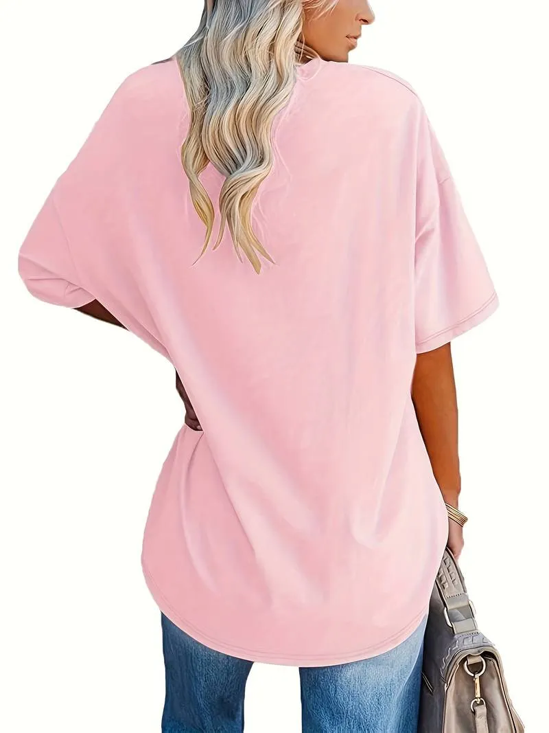 Teagan - Solid V Neck T-Shirt