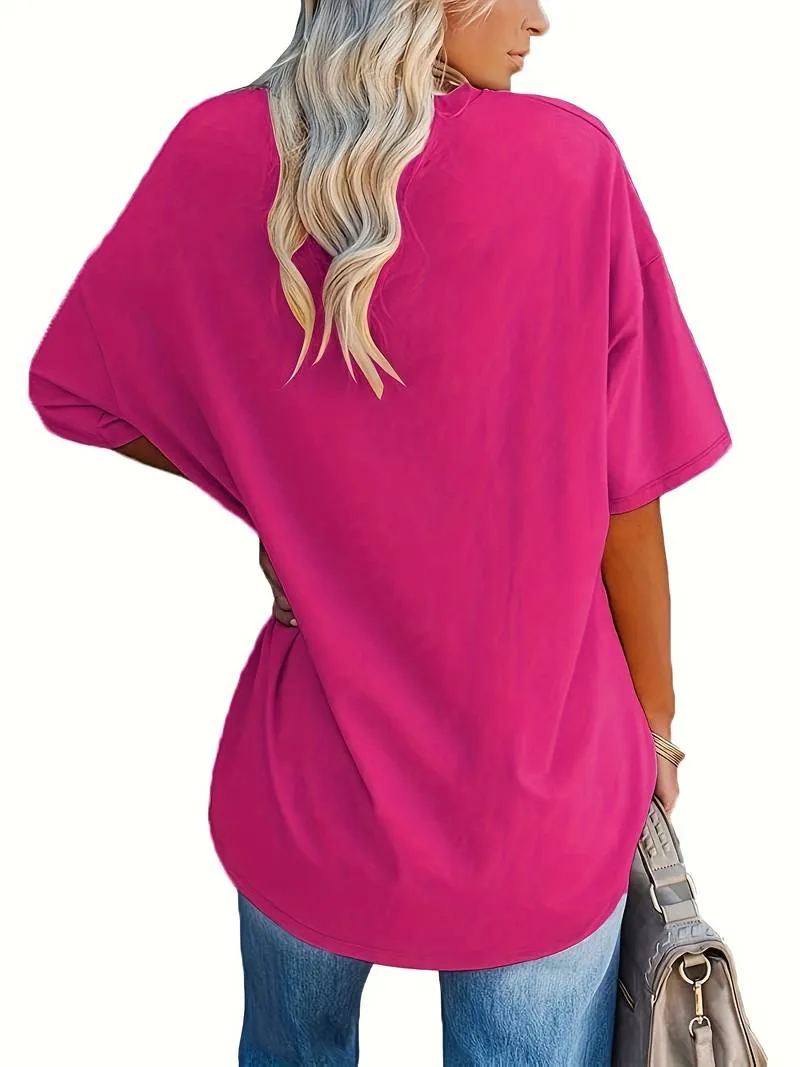 Teagan - Solid V Neck T-Shirt