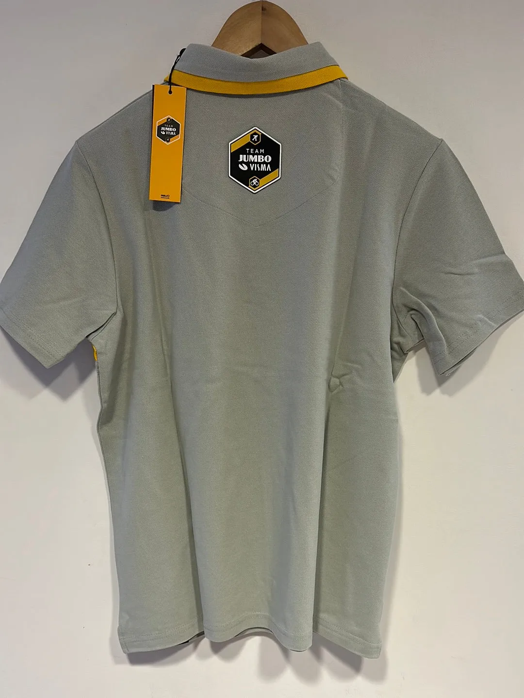 Team Jumbo Visma AGU Polo Grey Yellow Men