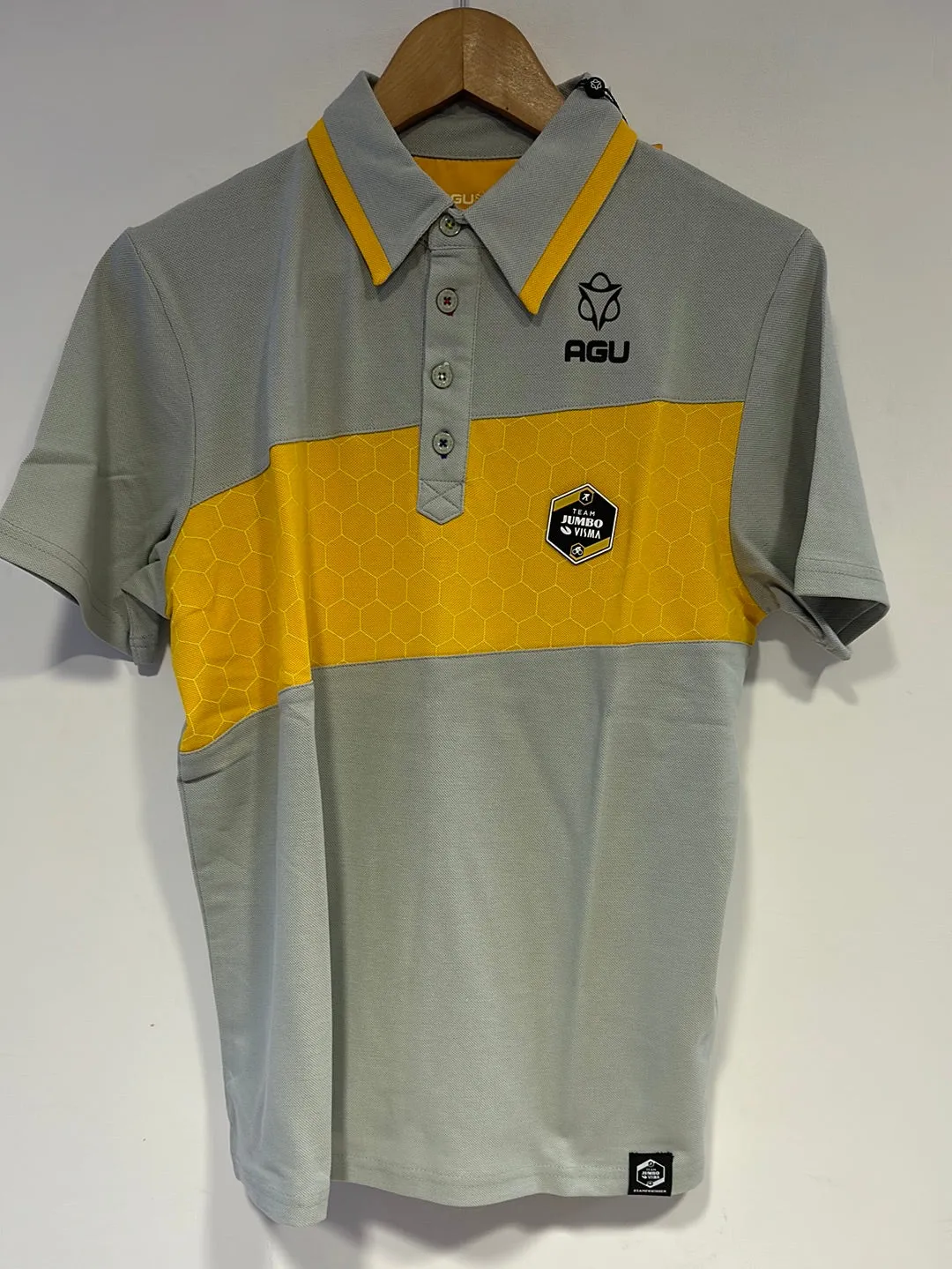 Team Jumbo Visma AGU Polo Grey Yellow Men