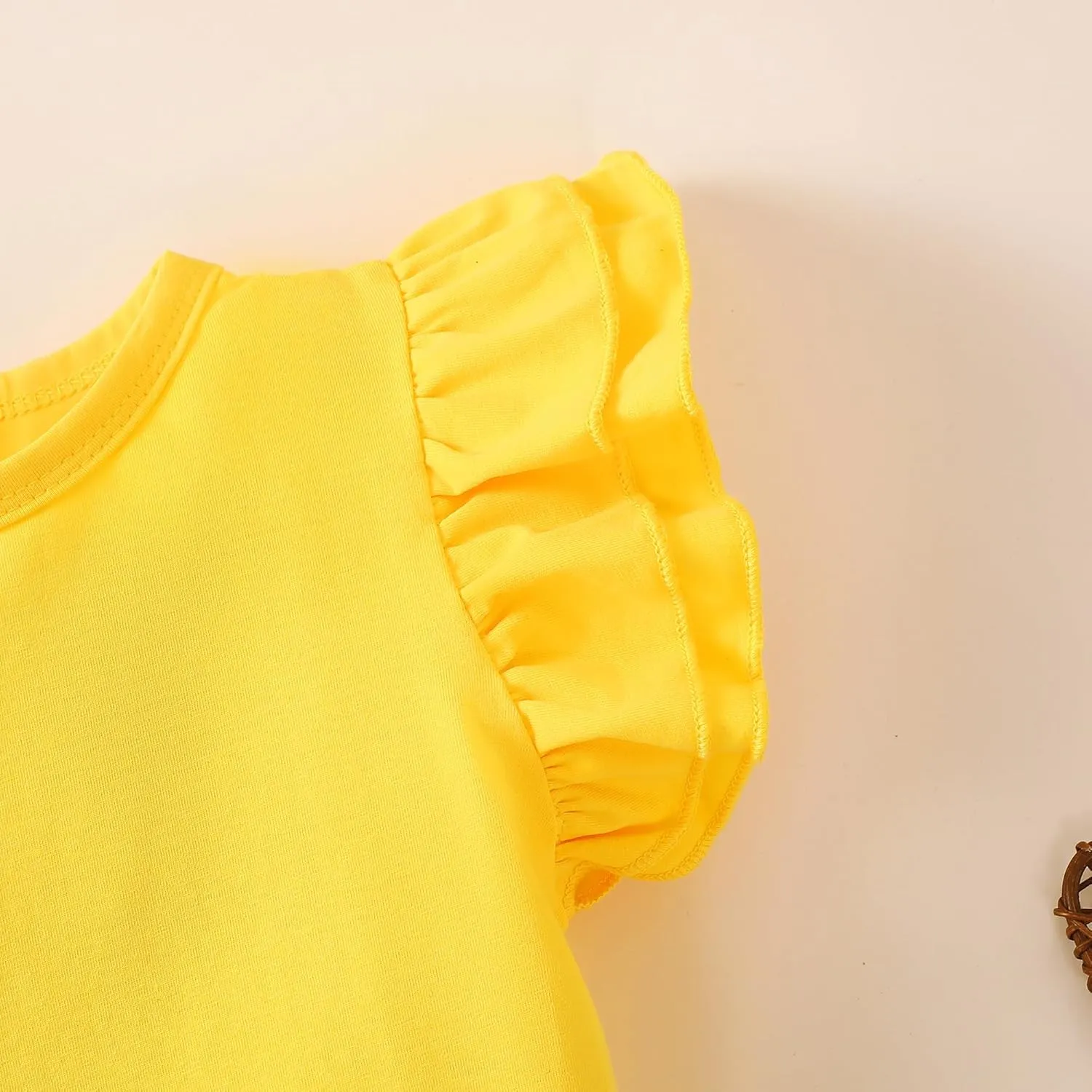 Toddler Kid Baby Girl T Shirt Blouse Ruffle Top Cotton Casual Tees Clothes 2-Pack 2-6T