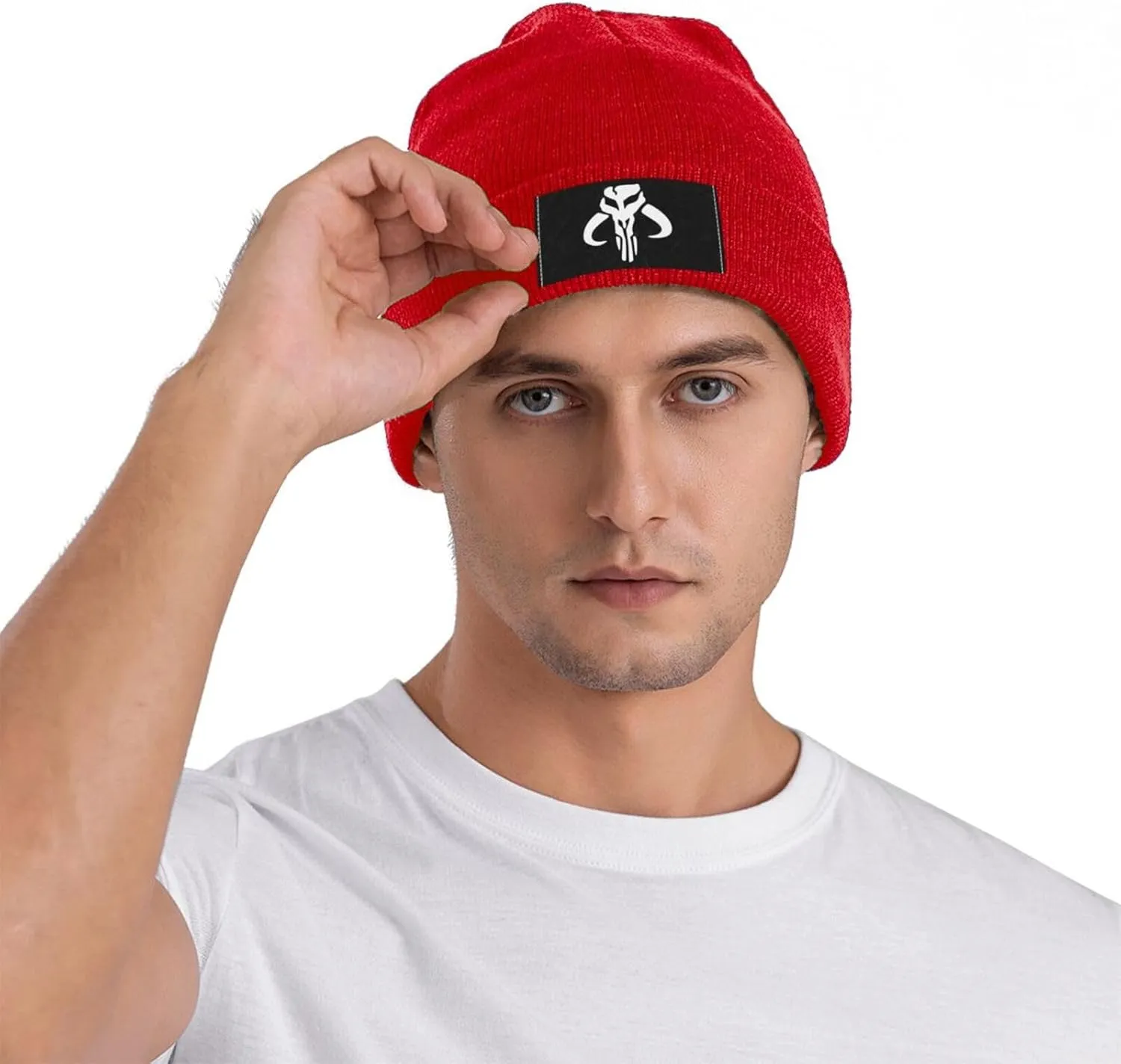Transparent_Mythosaur Skull Mandalorian Knitted Hat Woolen Hat Warm Fashion Outdoors Knit Cap Unisex