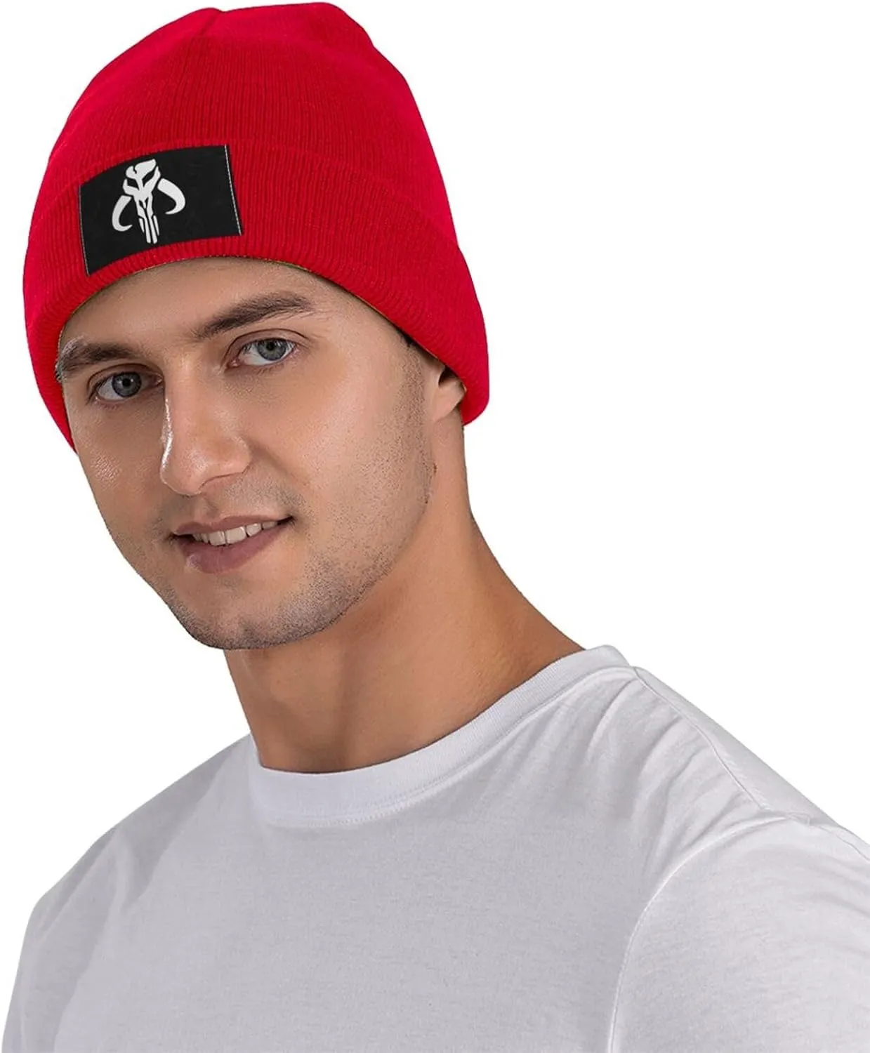 Transparent_Mythosaur Skull Mandalorian Knitted Hat Woolen Hat Warm Fashion Outdoors Knit Cap Unisex