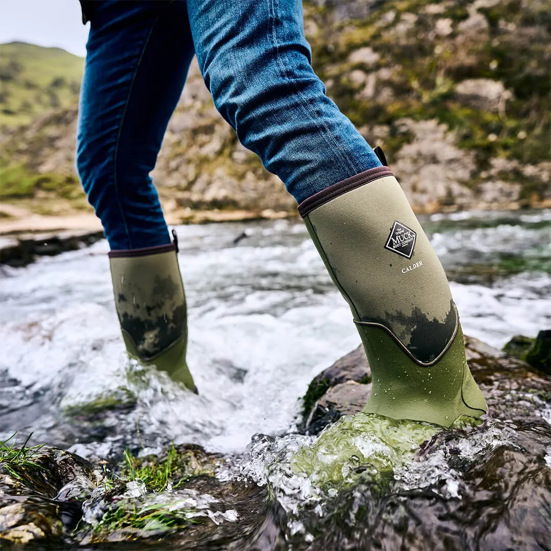 Unisex Calder Short Wellingtons - Olive by Muckboot