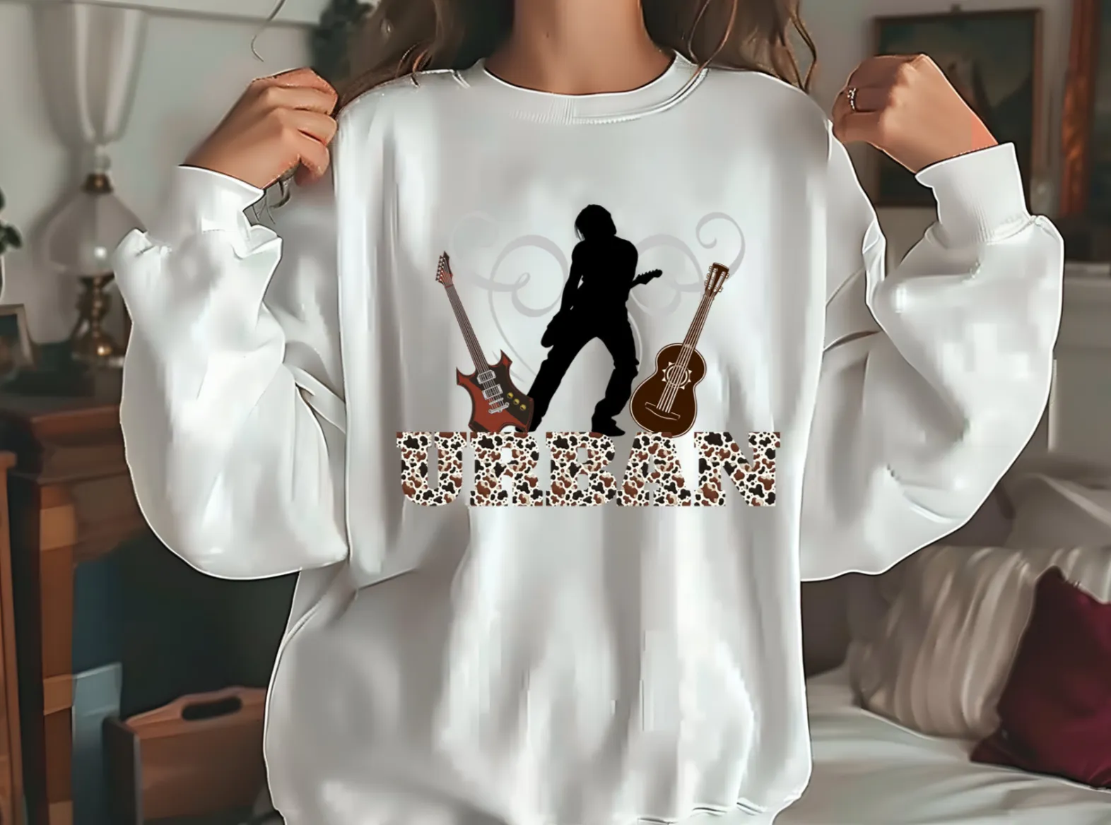 Urban Crewneck Sweatshirt, Country Music Sweater, Country music artist sweater