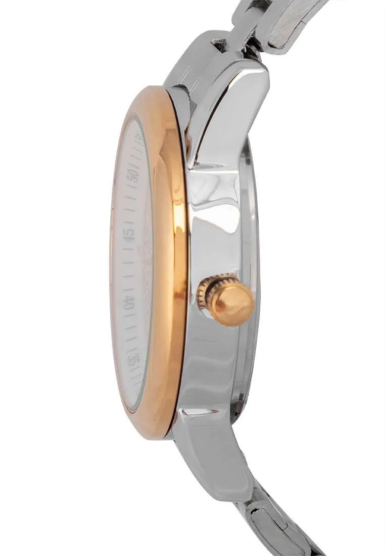 Valentino 20122300-GOLD RING-GOLD DIAL Silver Strap for Women