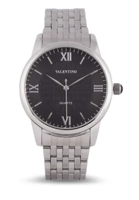 Valentino Womens Luxury Silver Stainless Steel Watch with Black Dial - Model 20122323