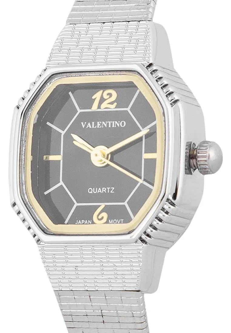 Valentino 20122329-BLACK DIAL Silver Watch for Women