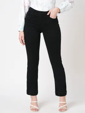 Women High-Rise Mini Flare Jeans